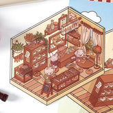 Welcome to My Little World DIY 3D Scene Stickers– Bakery & Library 3D Scenes